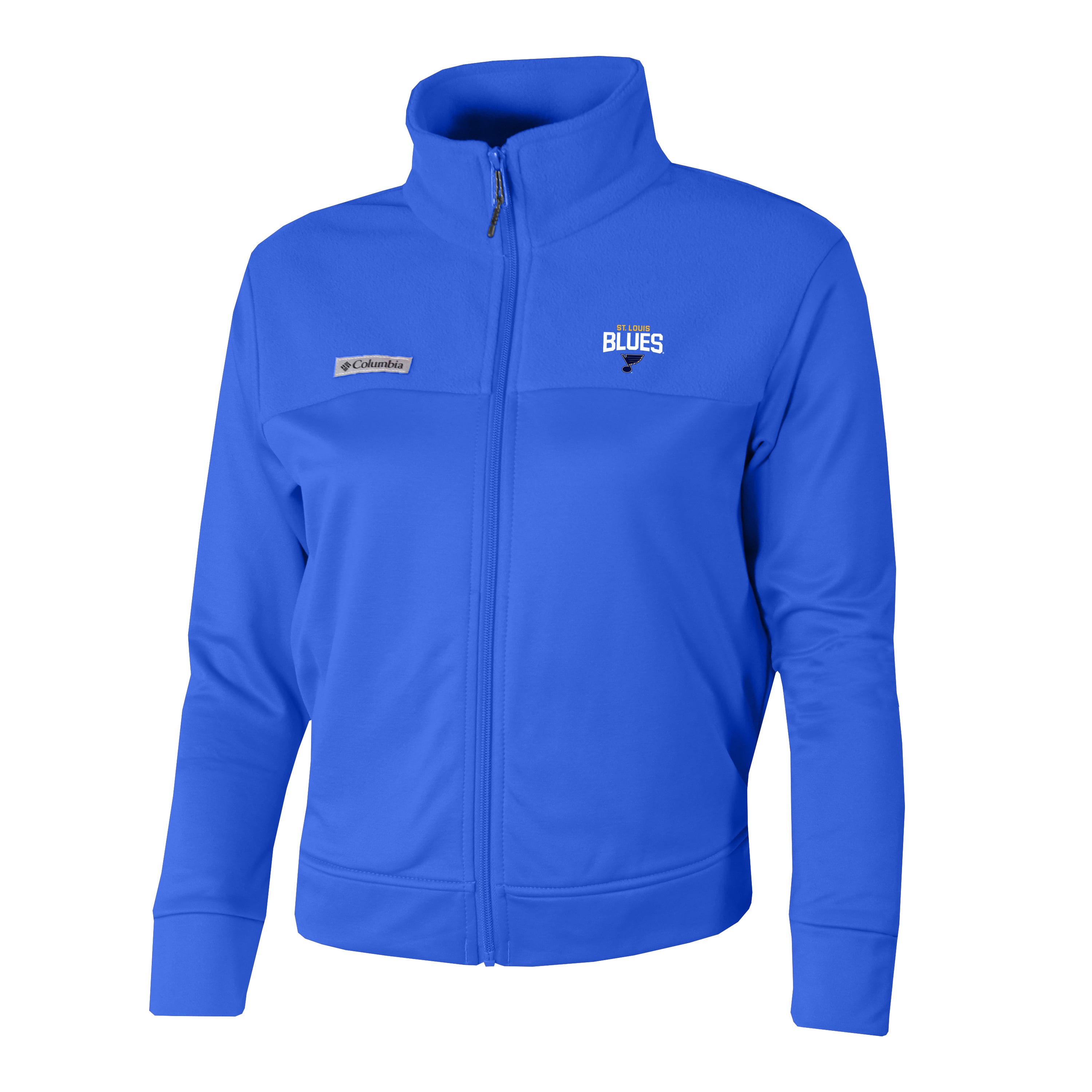 Veste polaire courte zippée Columbia Blue St. Louis Blues Omni-Wick pour femme